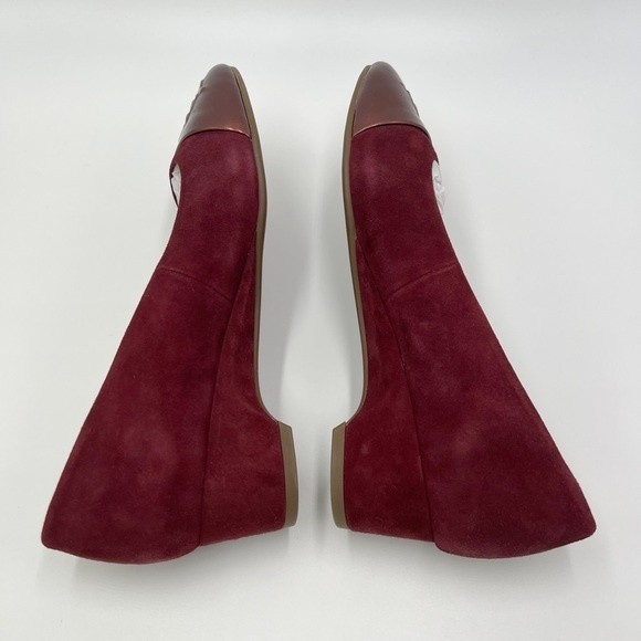 Taryn Rose Womens Size 5 Babe Metallic Suede Leather Wine‎ Plum Fig Pumps Heels - Picture 8 of 14